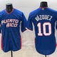 Puerto Rico Baseball #10 Luis Vázquez Royal 2026 World Baseball Classic Road Stadium Stitched Baseball Jersey