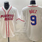 Puerto Rico Baseball #9 Javier Báez White 2026 World Baseball Classic Home Stadium Stitched Baseball Jersey