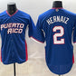 Puerto Rico Baseball #2 Darell Hernaiz Royal 2026 World Baseball Classic Road Stadium Stitched Baseball Jersey