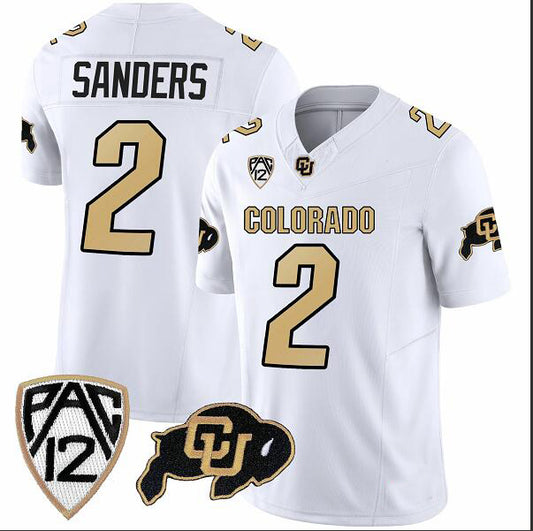 #2 Shedeur Sanders C.Buffaloes Original Retro Brand NIL Football Player Jersey – Black Stitched American College Jerseys