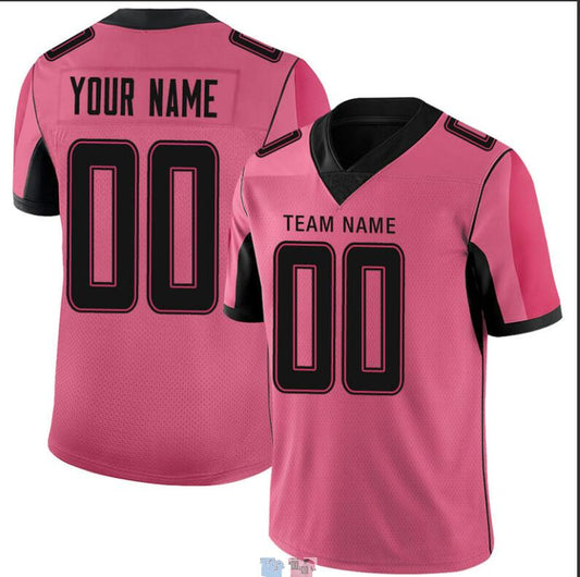 Custom pink Stitched Football Jersey Stitched American Football Jerseys