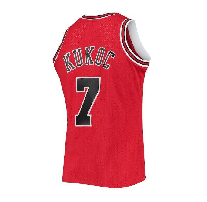 #7 Toni Kukoc C.Bulls Mitchell & Ness Hardwood Classics Swingman Jersey - Red