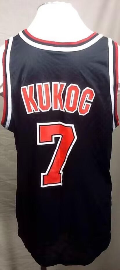 #7 Toni Kukoc C.Bulls Mitchell & Ness Hardwood Classics Swingman Jersey - Black