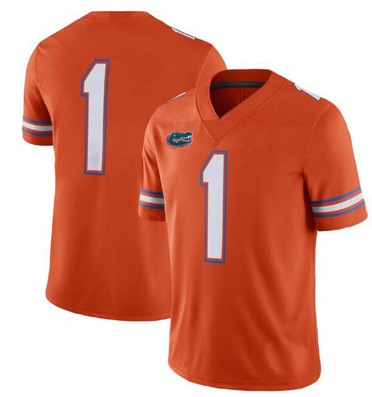 #1 F.Gators Jordan Brand Alternate Game Jersey Orange Stitched American College Jerseys