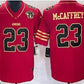 SF.49ers #23 Christian McCaffrey Red 75th Scarlet Game Player Jersey Stitched American Football Jerseys