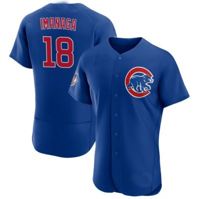 CHC Cubs #18 Away Imanaga Royal Cool Base Stitched Baseball Jersey