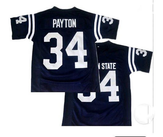 #34 J.State University Walter Payton Navy Stitched American College Jerseys
