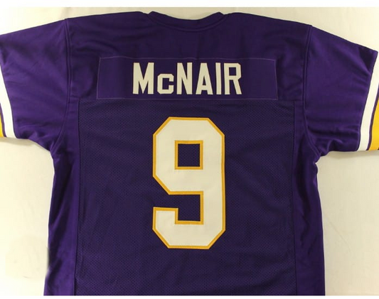 #9 Alcorn State Steve McNair  purple Stitched American Football Jersey College Jerseys