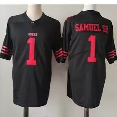 SF. 49ers #1 Deebo Samuel Sr Legend Jersey - Black American Football Jersey