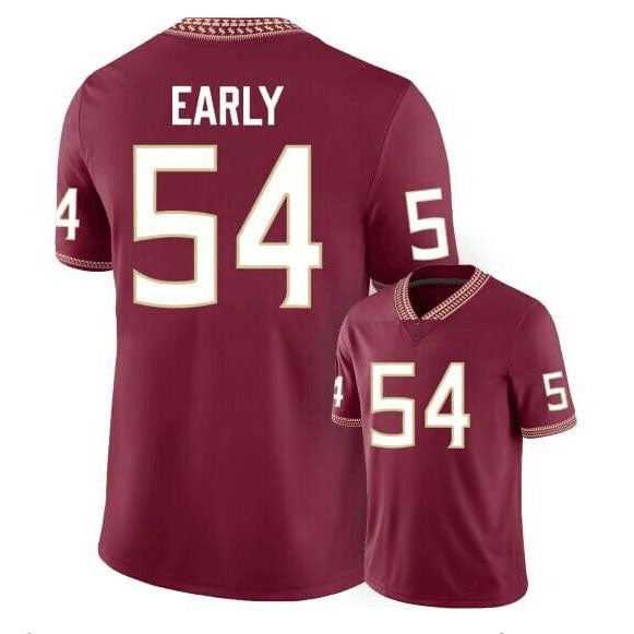 F.State Seminoles #54 Early 2023 Pick-A-Player NIL Football Game Jersey - Garnet American College Jerseys