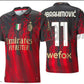 AC MILAN HOME JERSEY #11 ZLATAN IBRAHIMOVIC soccer Jerseys