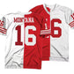 SF.49ers #16 Joe Montana  White Red Stitched American Football Jersey