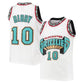 M.Grizzlies #10 Mike Bibby White Hardwood Classic Soul Swingman Player Jersey Basketball Jersey