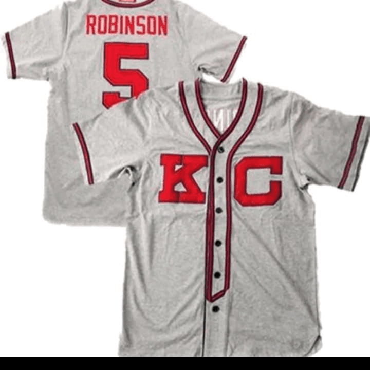 Kansas City #5 Jackie Robinson Throwback 1954 Stitches Baseball Jerseys