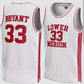 Lower Merion #33 Kobe Bryant White High School Retro Stitched Basketball Jersey