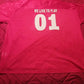Bally's #01 We Live To Play red American Football Jerseys