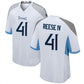 T.Titans #41 Otis Reese IV White Game American Football Jerseys