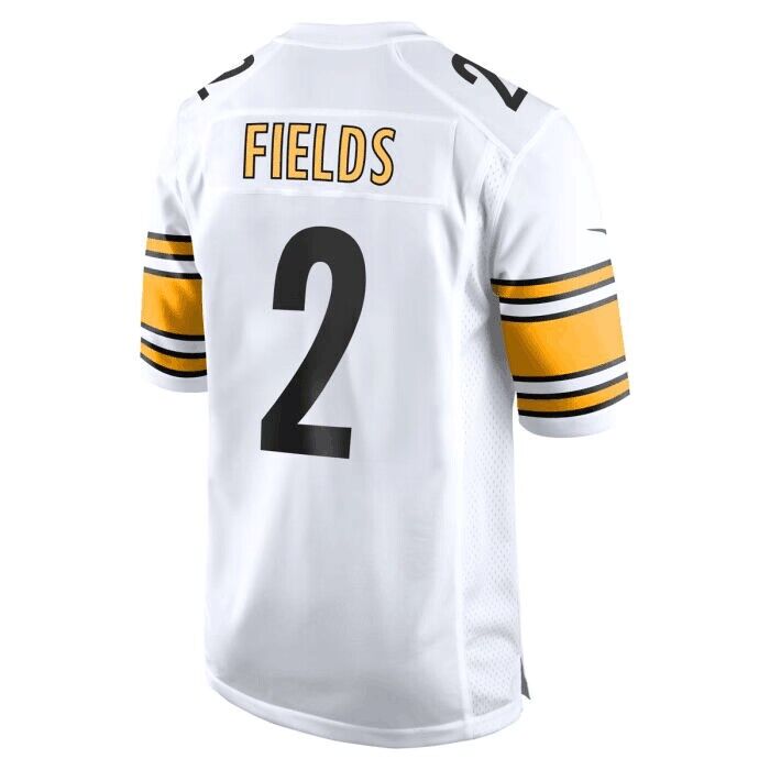 P.Steelers #2 Justin Fields White Game Jersey - White American Football Jerseys