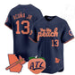 Atlanta Braves #13 Ronald Acuña Jr. NavyThe Big Peach Vapor Stitches Baseball Jersey