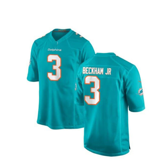 M.Dolphins #3 Odell Beckham Jr  Aqua Game Jersey Stitched American Football Jerseys