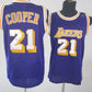 LA.Lakers #21 Michael Cooper Mitchell & Ness American Basketball Jersey