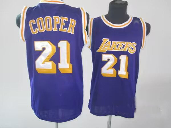 LA.Lakers #21 Michael Cooper Mitchell & Ness American Basketball Jersey