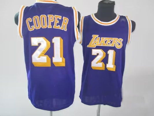 LA.Lakers #21 Michael Cooper Mitchell & Ness American Basketball Jersey