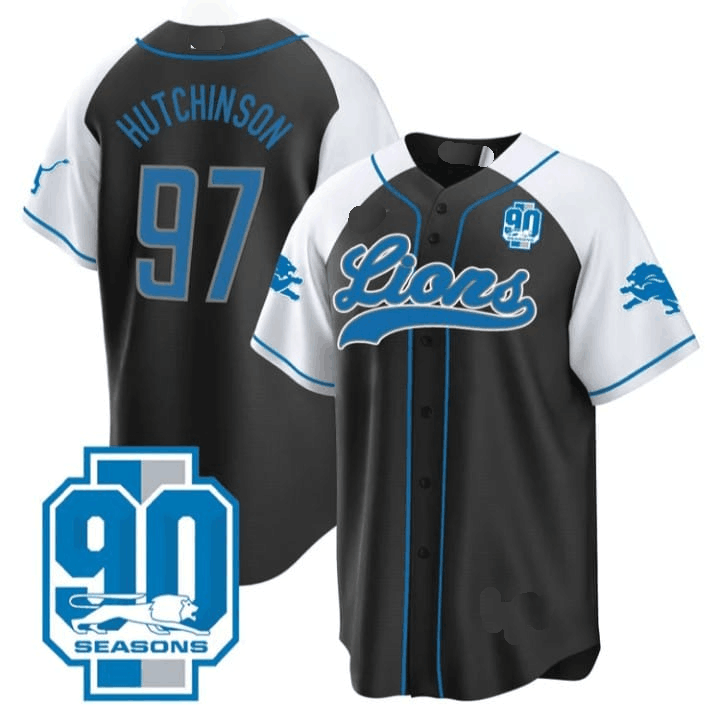 D.Lions #97 Aidan Hutchinson Black  2024 American Football Jerseys