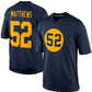 GB.Packers #52 Clay Matthews Throwback Limited Jersey - Navy Blue American Football Jerseys