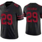 SF. 49ers #29 Talanoa Hufanga Black Scarlet Vapor Limited Jerseys Stitched American Football Jersey