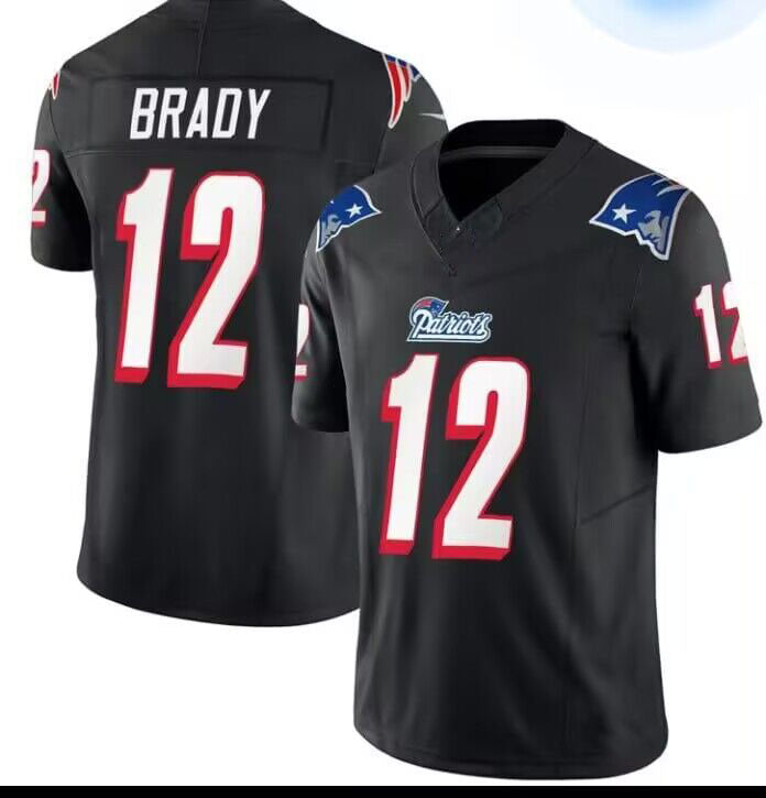 NE.Patriots #12 Tom Brady Navy Game Retired Player Jersey Stitched American Football Jerseys