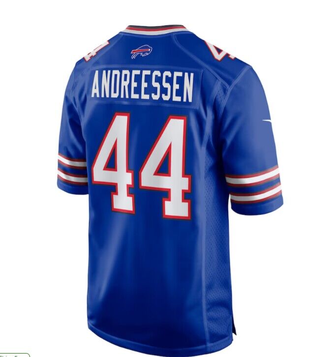 B.Bills #44 Joe Andreeson Royal Team Game Player Jersey American Stitched Football Jerseys