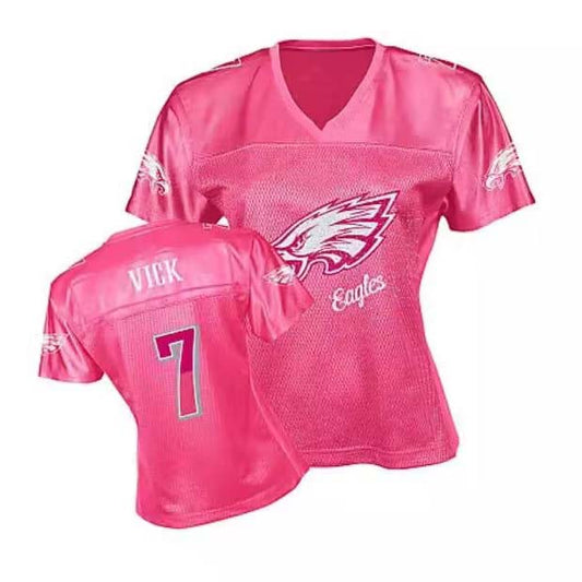P.Eagles #7 Michael Vick Pink Fan Stitched American Football Jerseys
