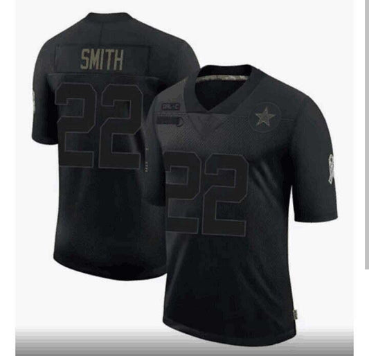 D.Cowboys #22 Emmitt Smith Vapor Limited 2020 Salute to Service Black Stitched American Football Jerseys