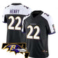 B.Ravens #22 Derrick Henry Black Maryland Patch Vapor Limited Jersey – All Stitched American Football Jerseys