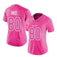 SF.49ers #80 Jerry Rice Pink Stitched Limited Rush Fashion Stitched American Football Jerseys