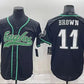 P.Eagles #11 A.J. Brown Black Stitched Baseball Jerseys