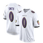 B.Ravens #0 Roquan Smith white Alternate Game Player Jersey Stitched American Football Jerseys