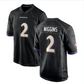 B.Ravens #2 WIGGINS Black Alternate Game Player Jersey Stitched American Football Jerseys