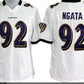 B.Ravens #92 Haloti Ngata White Limited Stitched American Football Jerseys