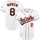 Baltimore Orioles #8 Cal Ripken Jr. White Mitchell & Ness Cooperstown Collection 2001 Authentic Player Baseball Jerseys