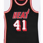 M.Heat #41 Glen Rice 1994-95 Black Hardwood Classic Swingman Stitched American Basketball Jersey