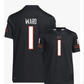 M.Hurricanes #1 Cam Ward Football Jersey - Black Stitched American College Jerseys