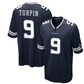 D.Cowboys #9 KaVontae Turpin Navy Game Team Jersey Stitched American Football Jerseys