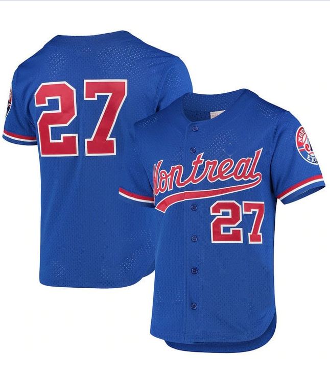 #27 blue Stitches Baseball Jerseys
