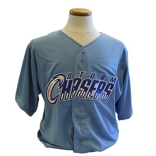 Custom Omaha Storm Chasers Replica Powder Blue Alternate Stitched Baseball Jersey