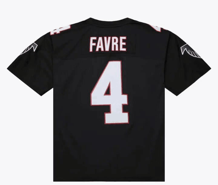 A.Falcons #4 Brett Favre Mitchell & Ness Black 1991 Legacy Player Stitched American Football Jerseys