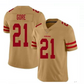 SF.49ers #21 GORE Gold Inverted Legend Jersey Stitched American Football Jersey
