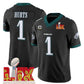 P.Eagles #1 Jalen Hurts LIX Vapor F.U.S.E. Limited Jersey - Black Stitched American Football Jerseys