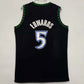 M.Timberwolves #5 Anthony Edwards Black Classic Edition Stitched American Basketbal Jersey